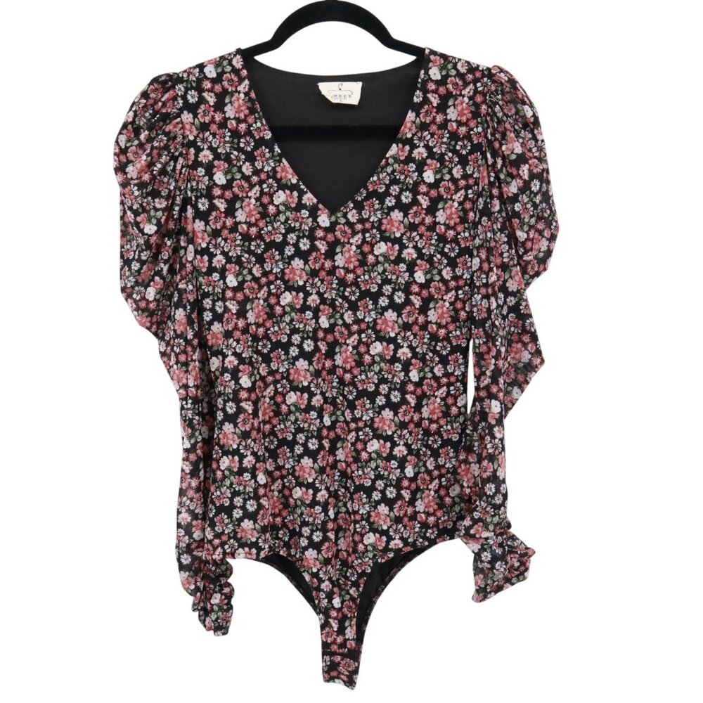 Ember Bodysuit Womens S Black Boho Romantic Feminine Whimsical Prairie Cottage‎